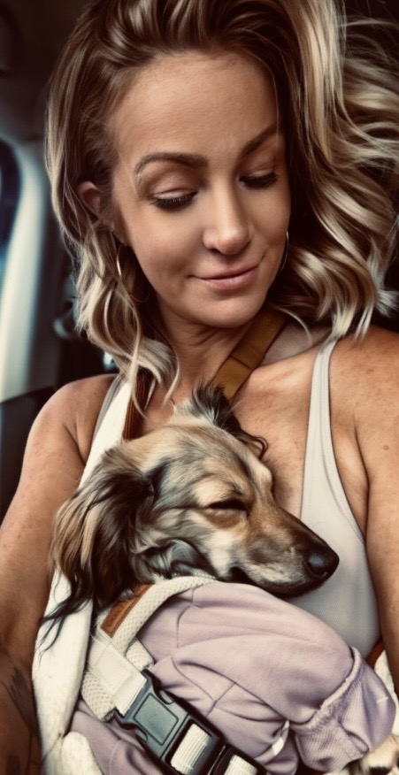 Kelly holding Roo